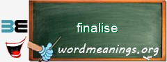 WordMeaning blackboard for finalise